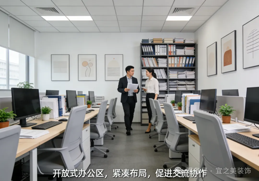 北京办公室装修案例:小空间简约联合办公室案例欣赏